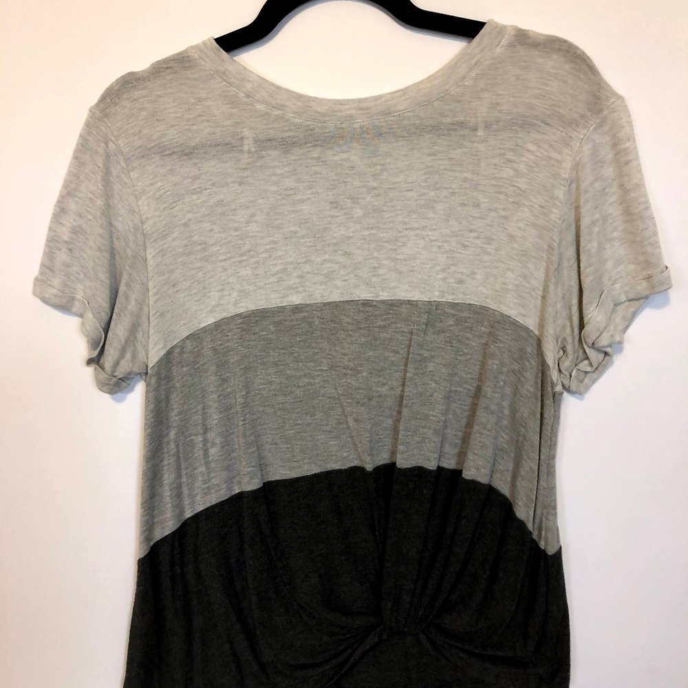 Grey Tri Colored Shirt